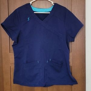 Navy Scrub Top